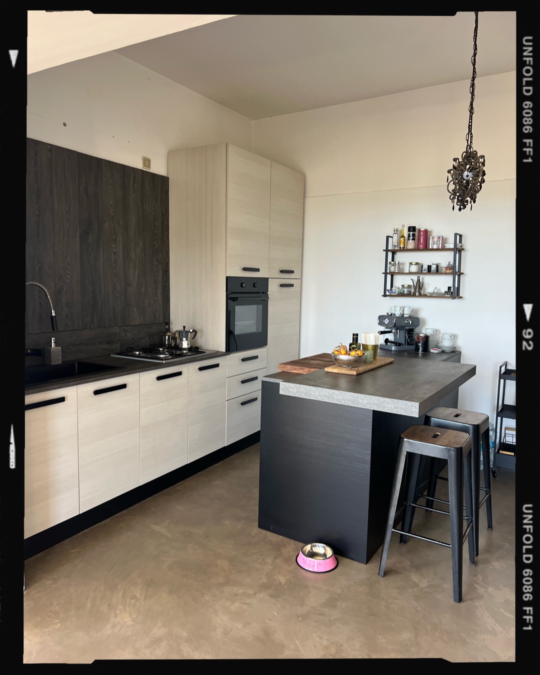 Italian designer kitchen with island